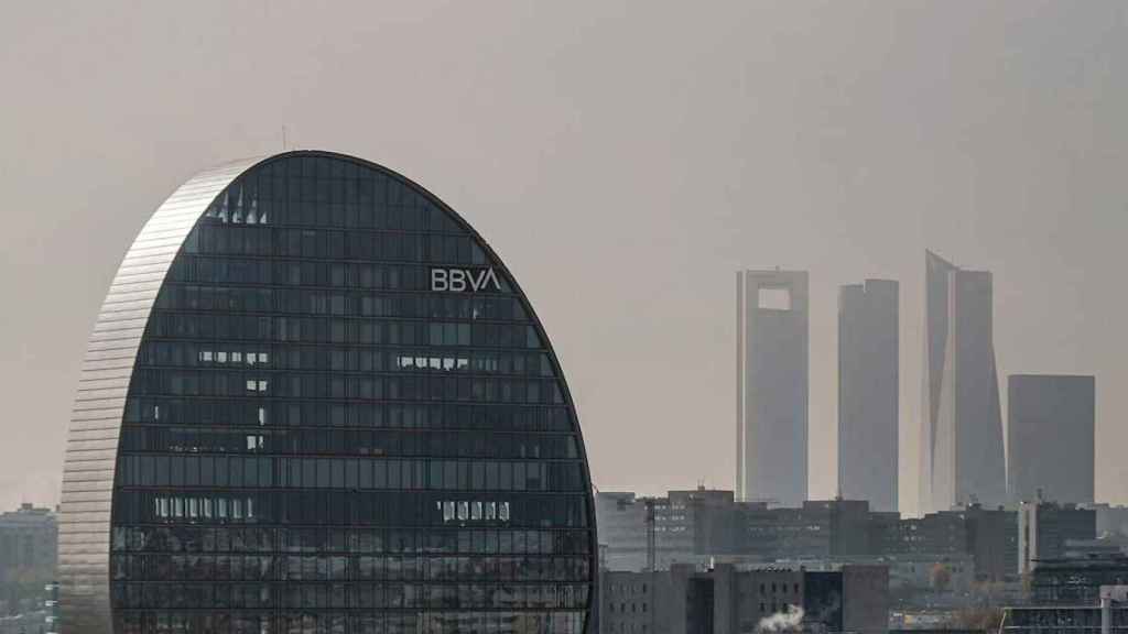 Sede corporativa del BBVA, en el distrito de Las Tablas en Madrid / EFE