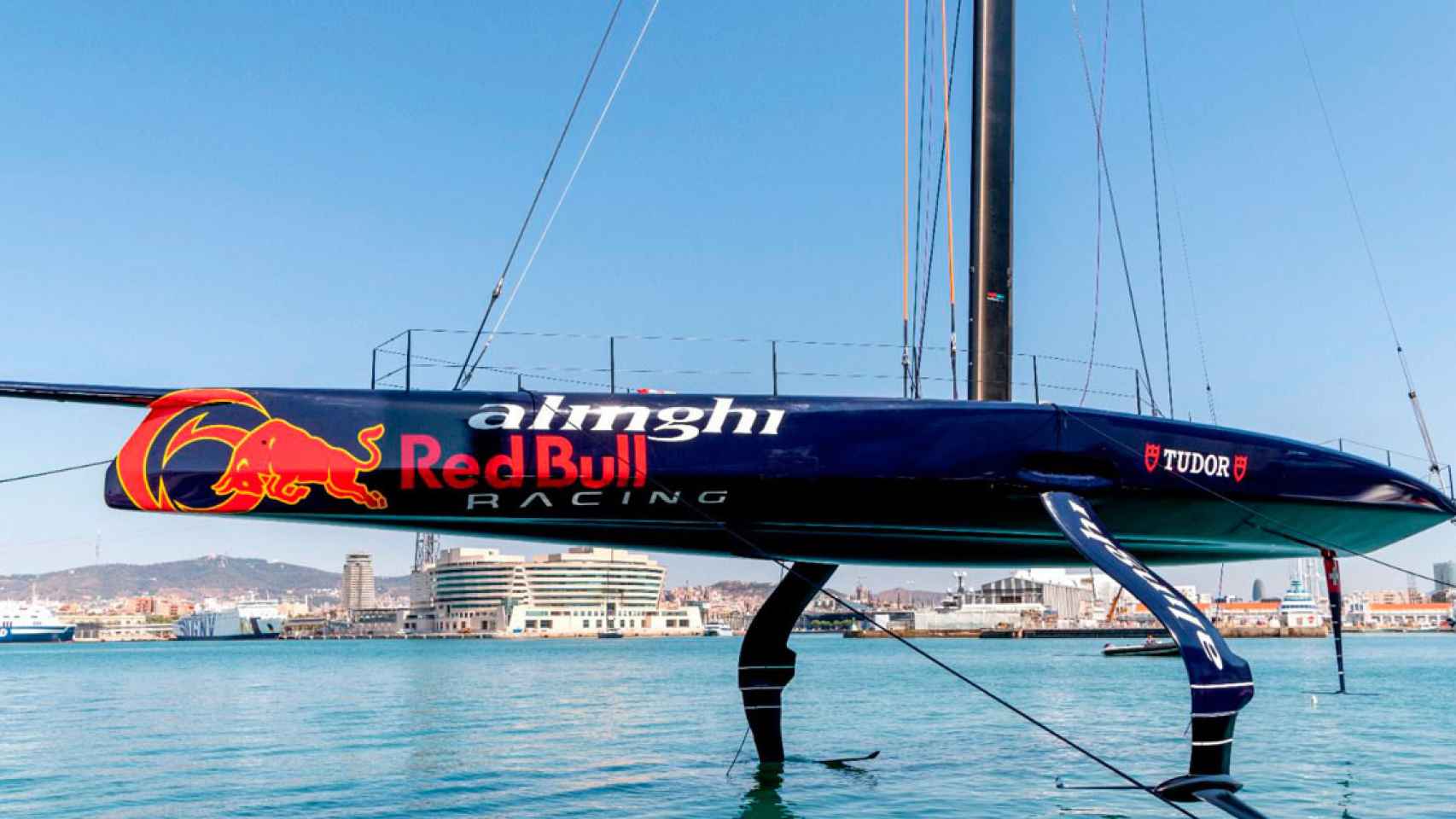 Imagen del 'Boat Zero' de Alinghi en Barcelona / Cedida