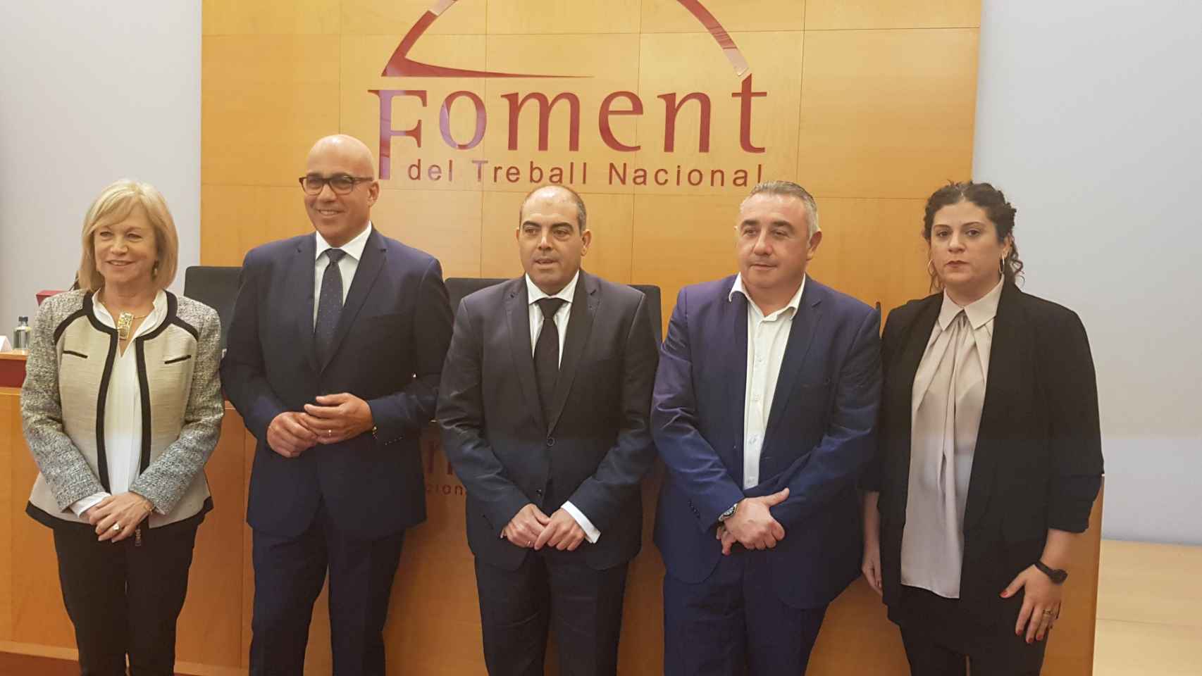 Los representantes de AMALL, ATA, Foment y COELL en el acto de integración / CG