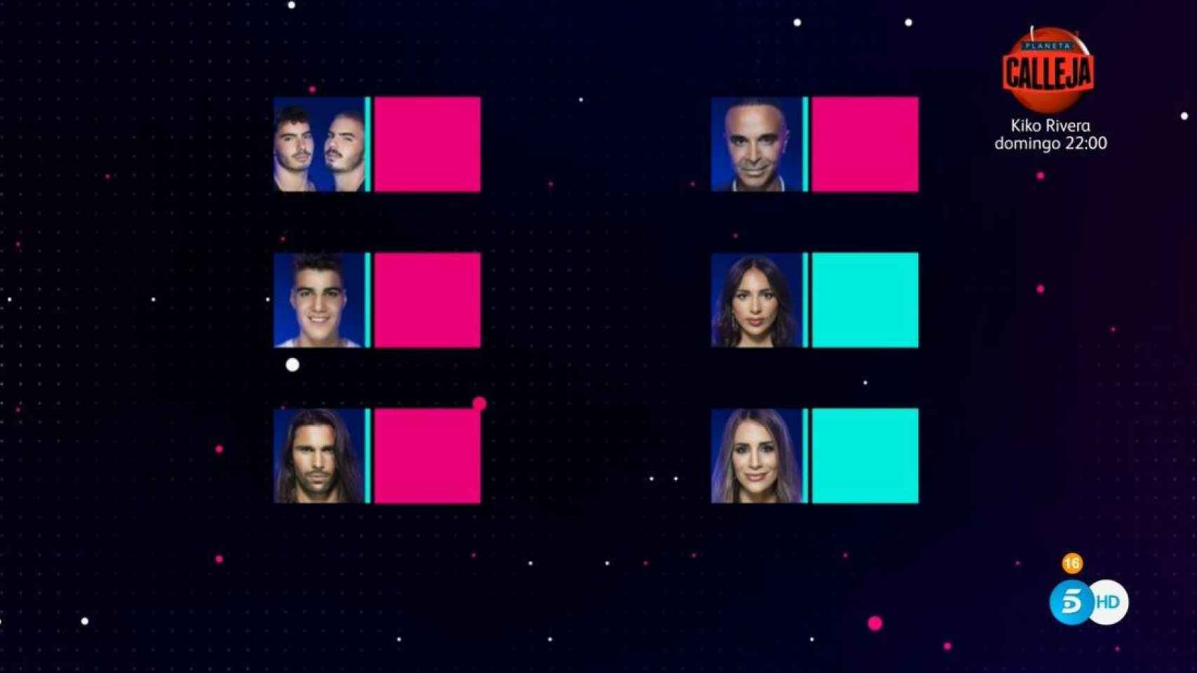 Los nominados de 'Secret Story' / MEDIASET