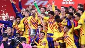 El Barça celebra la Copa del Rey / EFE