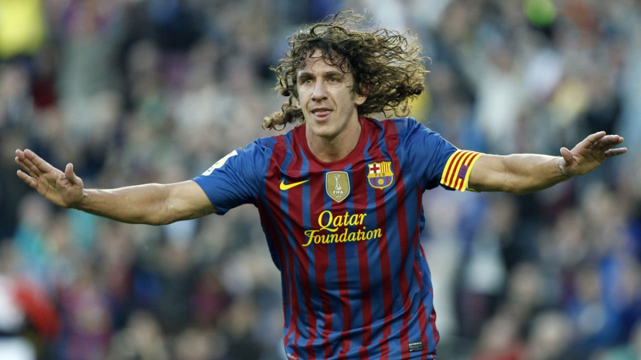 Carles Puyol celebra un gol del Barça EFE