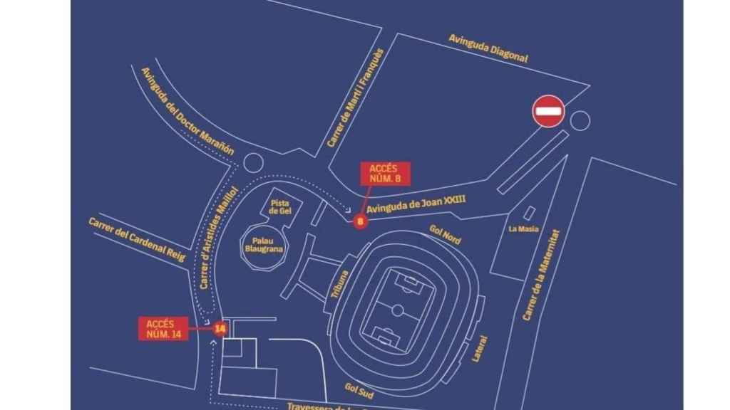 Modificaciones de movilidad en el entorno del Camp Nou FCB