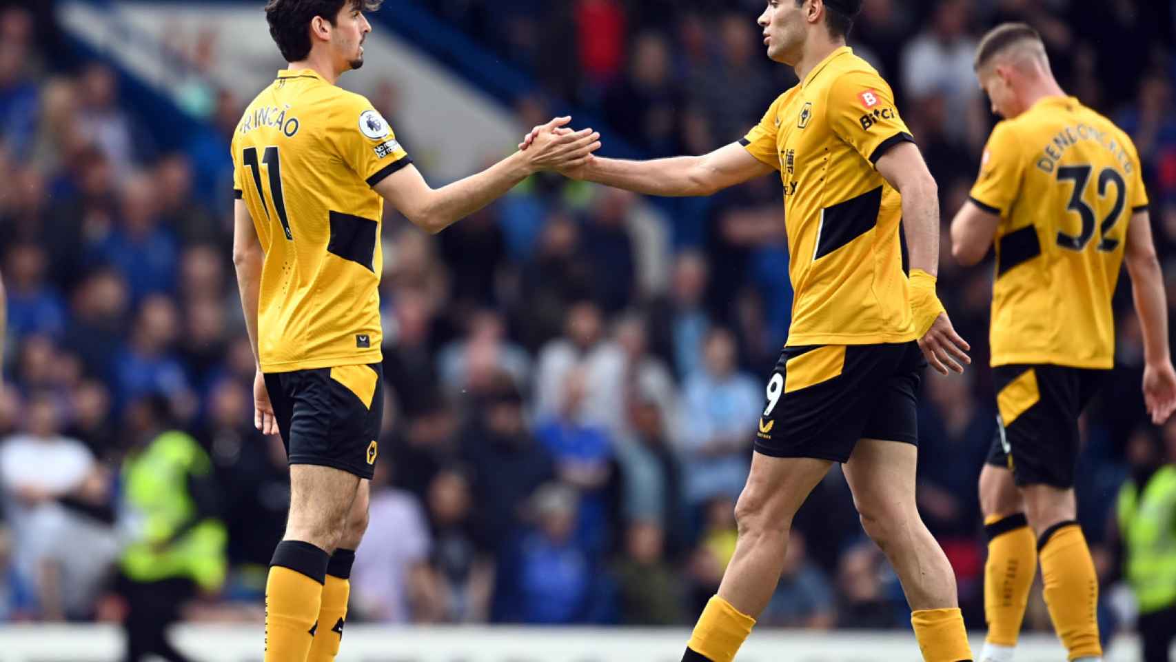 Francisco Trincao, celebrando un gol marcado con el Wolverhampton / EFE