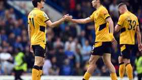 Francisco Trincao, celebrando un gol marcado con el Wolverhampton / EFE