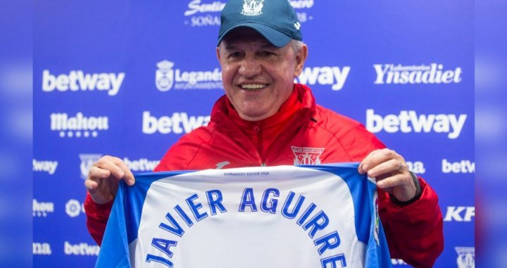 Javier Aguirre en su presentación como entrenador del Leganés/ EFE