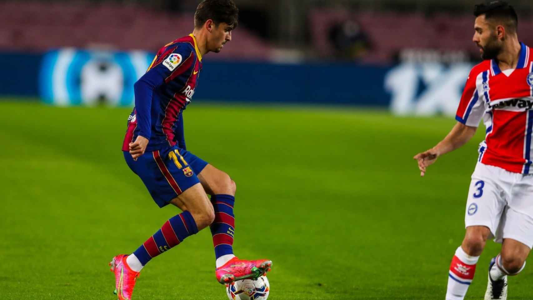 Francisco Trincao marca el primero para el Barça ante el Alavés / FCB