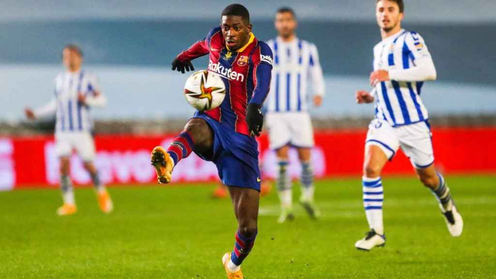 Dembelé en una acción ofensiva contra la Real Sociedad / FC Barcelona