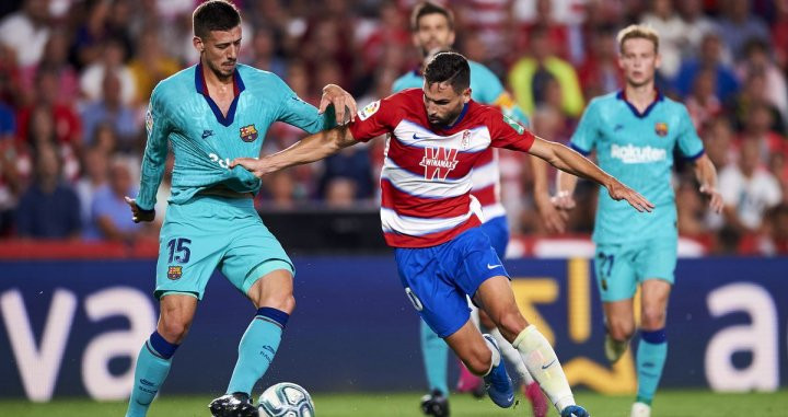 Lenglet, en el partido de ida ante el Granada | EFE