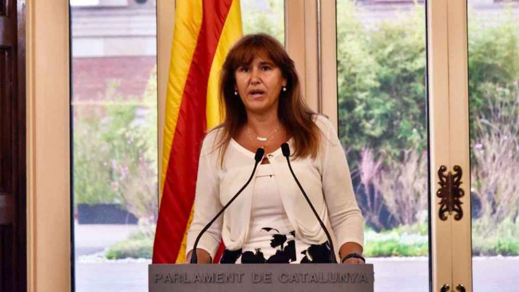 Laura Borràs, presidenta del Parlament, en una comparecencia anterior / EP