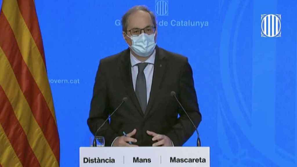 El presidente Quim Torra, en el Palau de la Generalitat