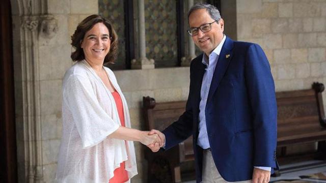 La alcaldesa de Barcelona, Ada Colau, y el presidente de la Generalitat, Quim Torra / GENCAT