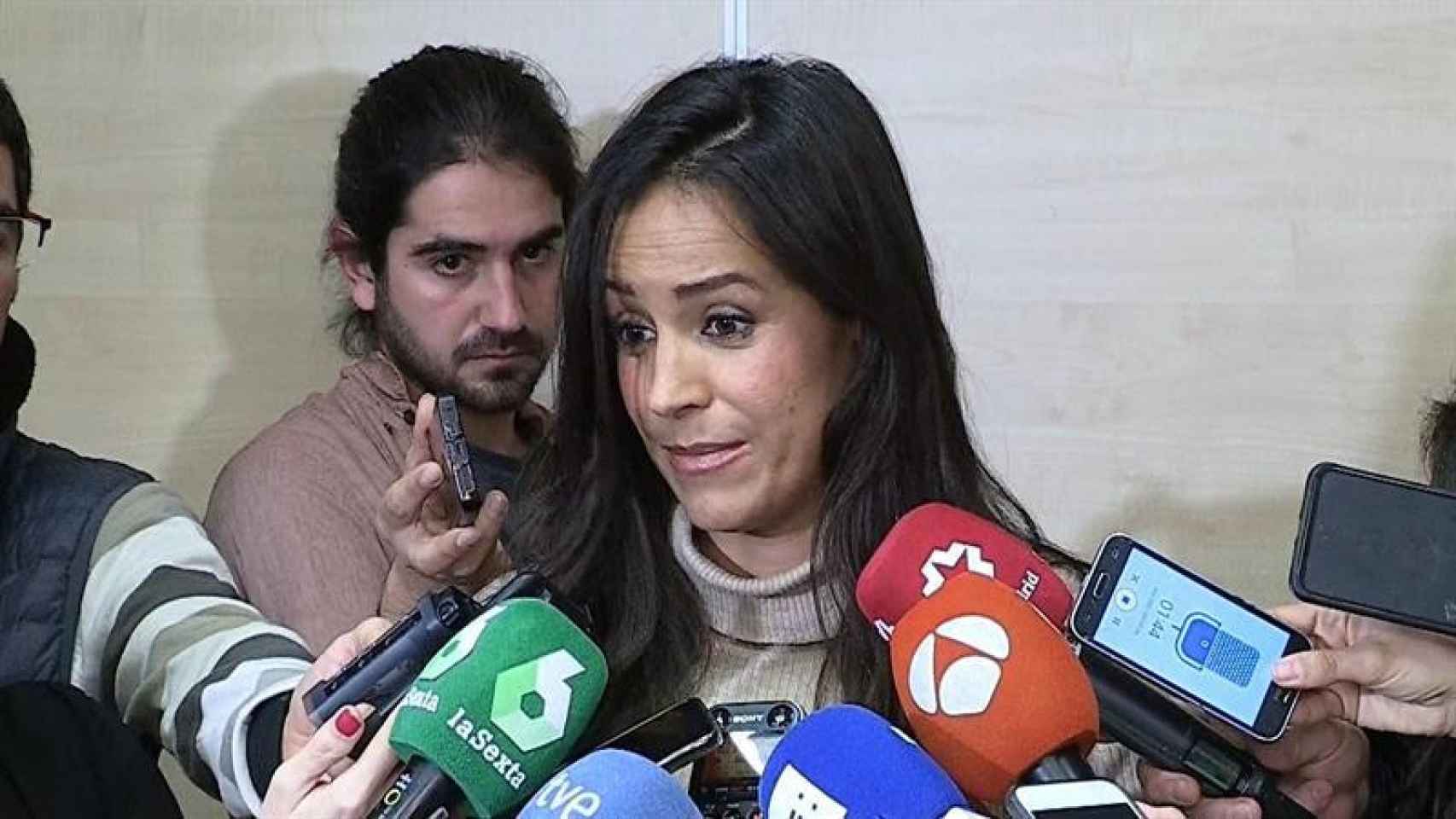 Begoña Villacís en su comparecencia ante los medios de comunicación / EFE