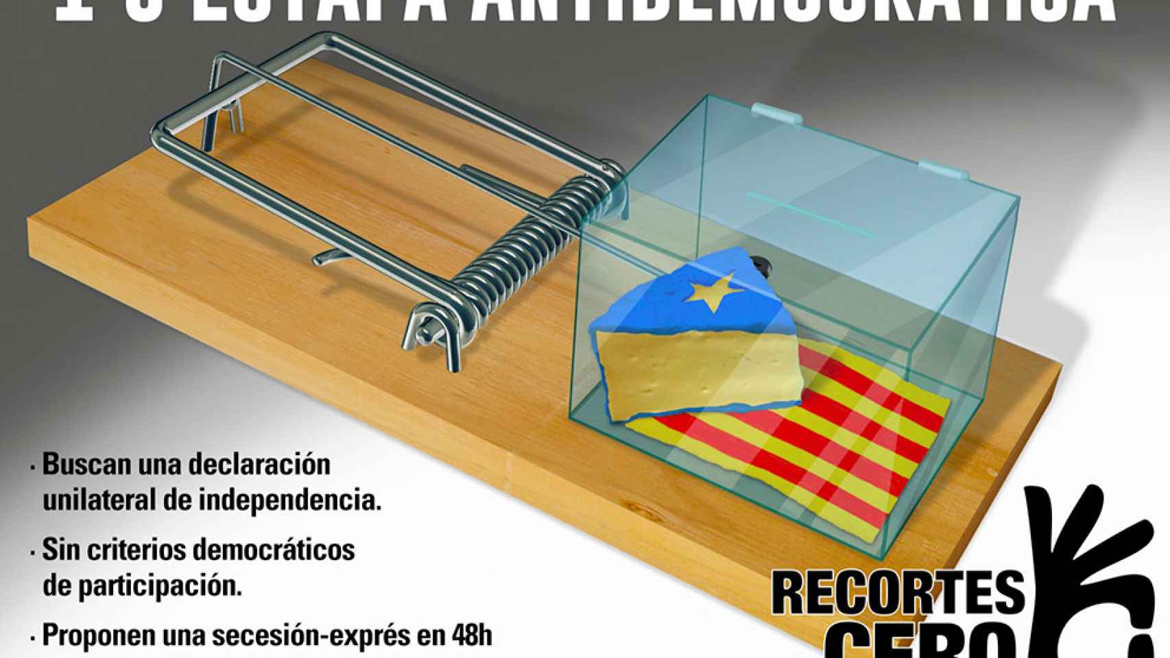 Cartel de Recortes Cero contra el referéndum del 1-O