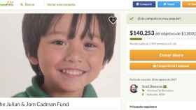 La campaña de 'crowdfunding' destinada a Julian Cadman es la que más dinero lleva recaudado hasta el momento