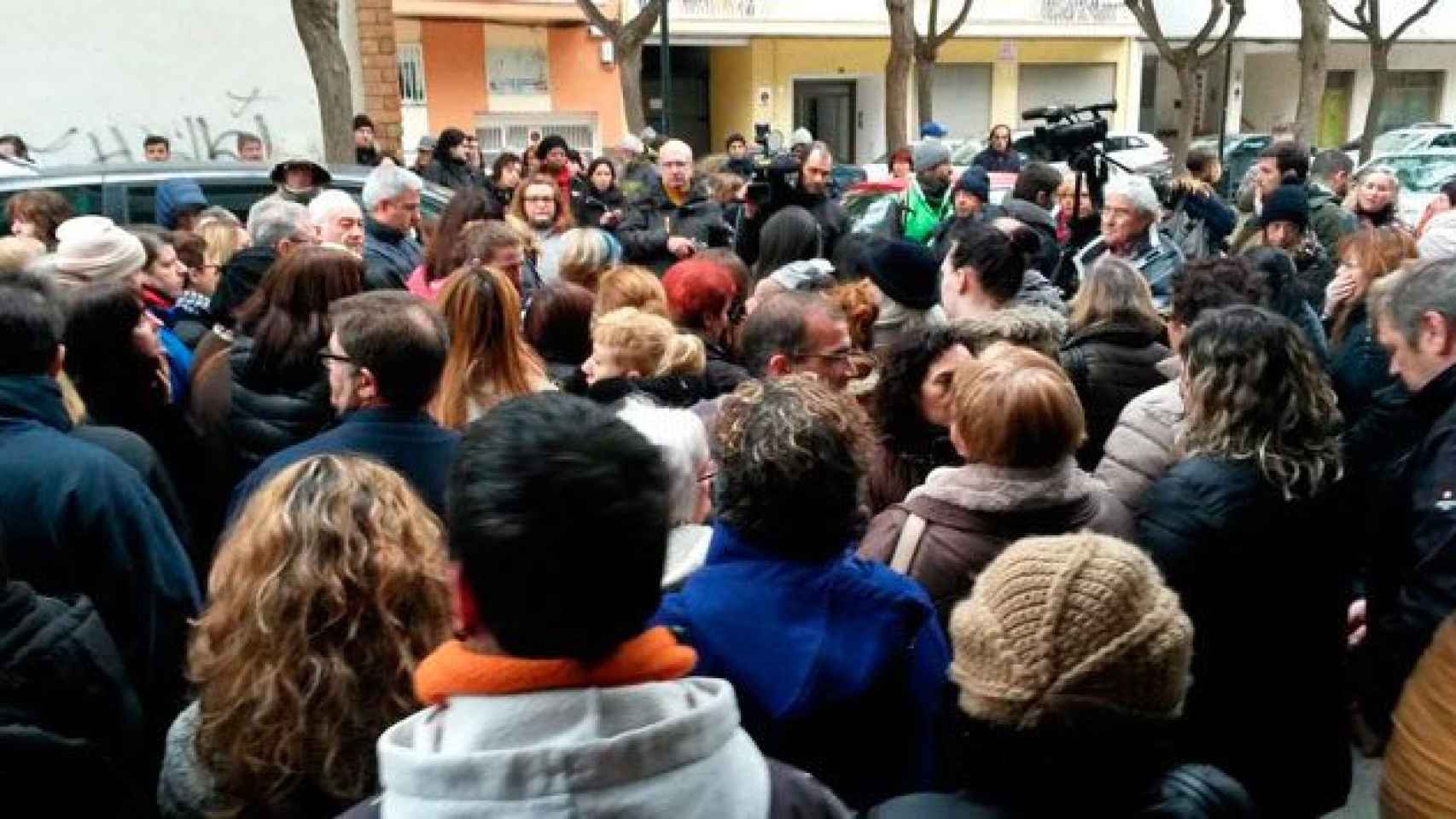 Imagen de la protesta por la niña muerta el miércoles en Blanes / @SalipJosep