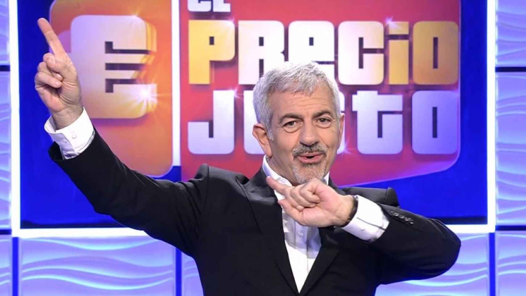 El presentador vasco, Carlos Sobera, en el programa 'El precio justo' de Telecinco / MEDIASET