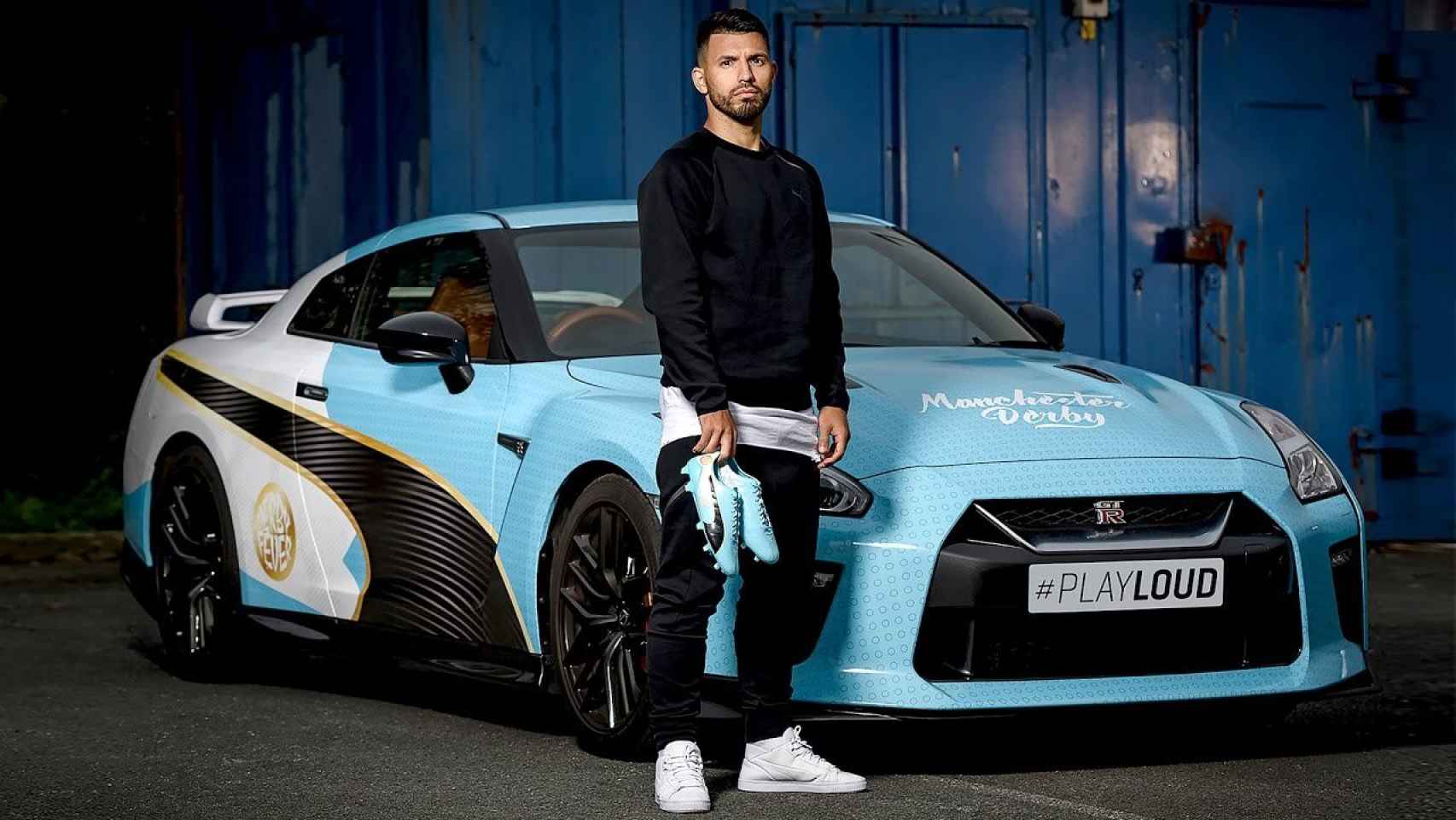 El 'Kun' Agüero con su último coche