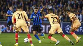 Ferran Jutglà, a punto de marcar un gol contra el Atlético de Madrid / EFE