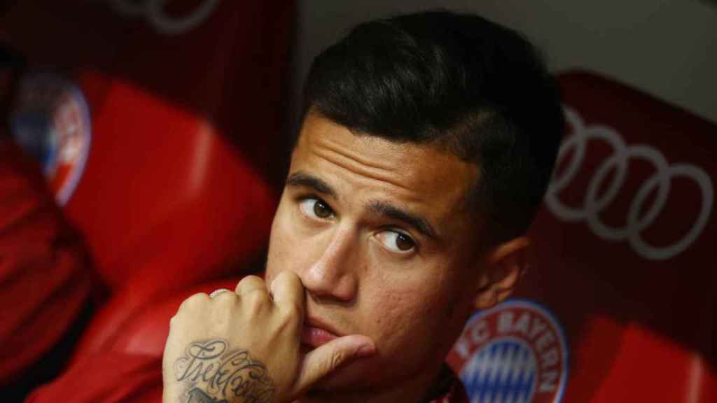 Philippe Coutinho en el banquillo del Bayern Múnich / TWITTER