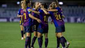 Una foto del Barça femenino celebrando un gol / FCB