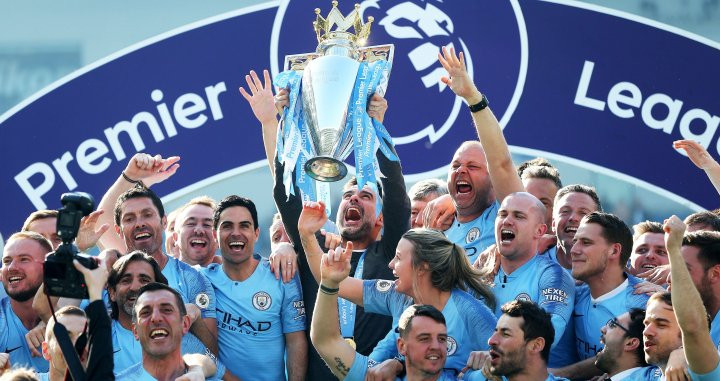 El Manchester City celebra la Premier League / EFE