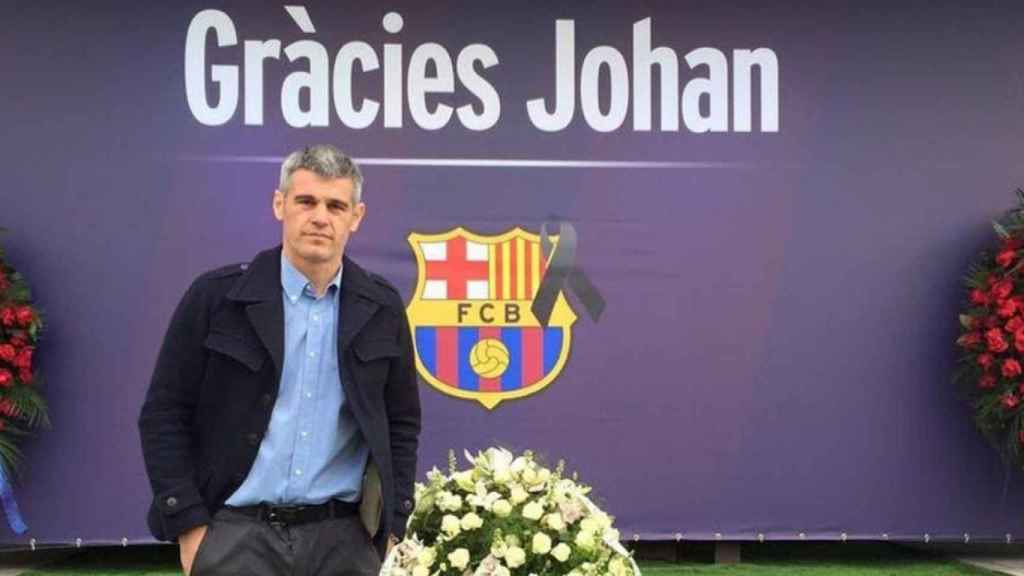 Enric Masip, que activó la gran revolución en el balonmano del Barça en una imagen de archivo en el memorial a Johan Cruyff