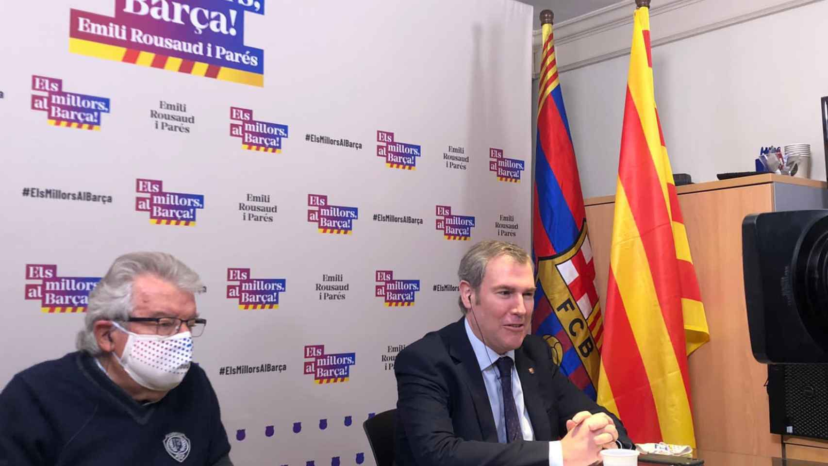 Minguella y Rousaud en una imagen de la precampaña / 'Els millors, al Barça'