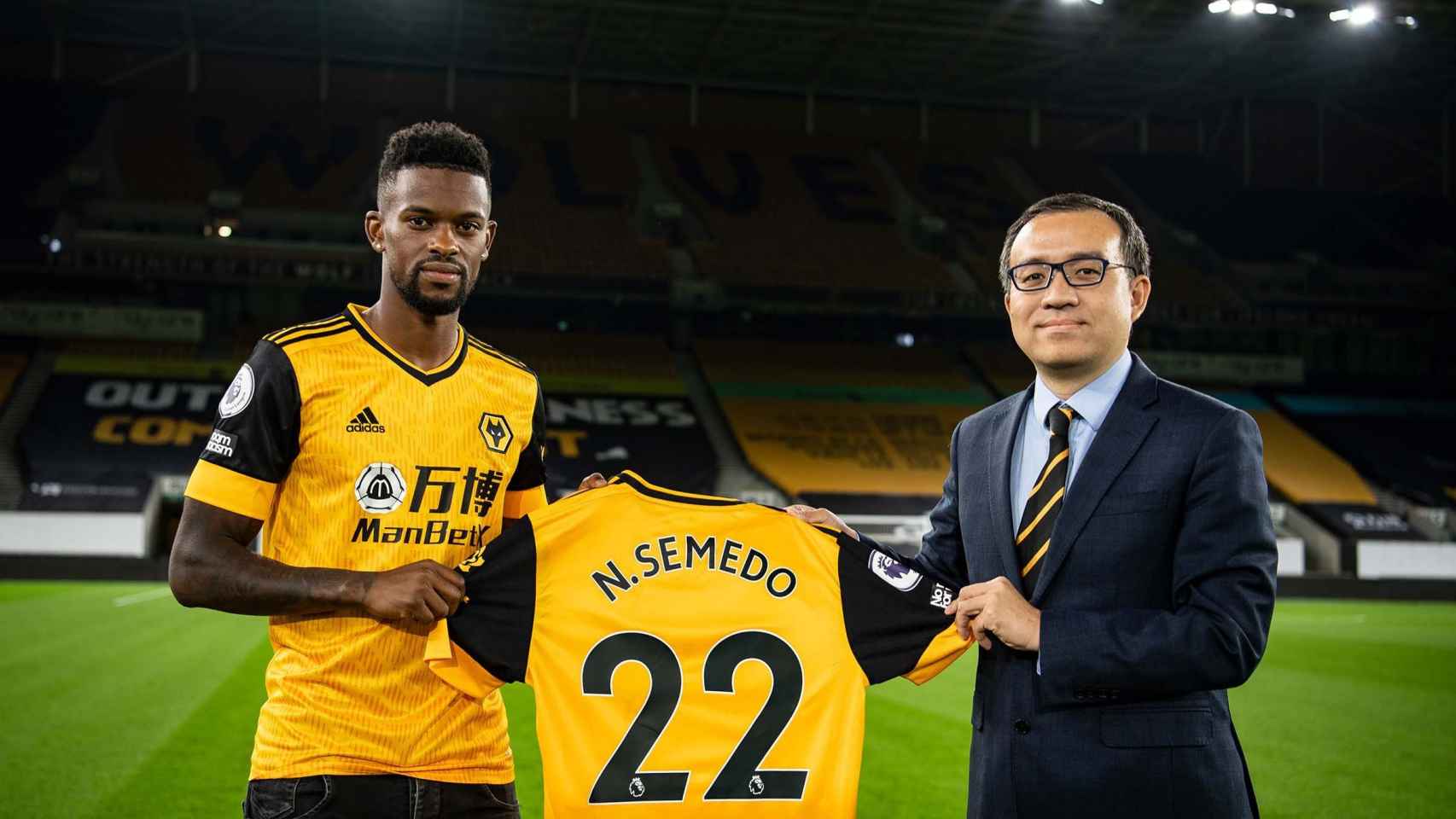 Semedo durante su presentación con el Wolverhampton, el verano pasado / Wolves