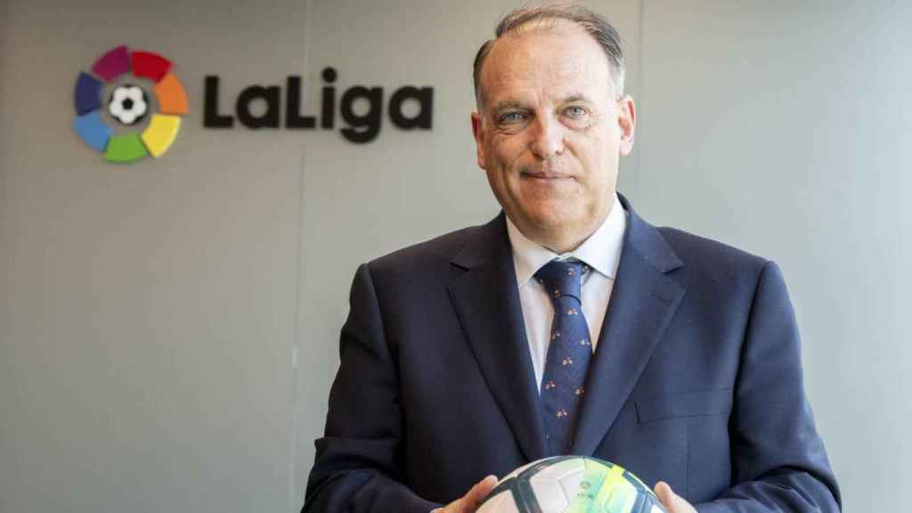 Javier Tebas en una imagen promocional de la Liga / Twitter