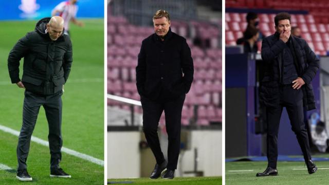 Simeone, Koeman y Zidane en un fotomontaje / Culemanía