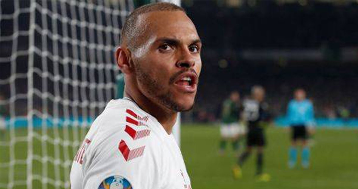 Martin Braithwaite, en un partido con Dinamarca / EFE