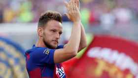 Ivan Rakitic en un encuentro con el Barça / EFE