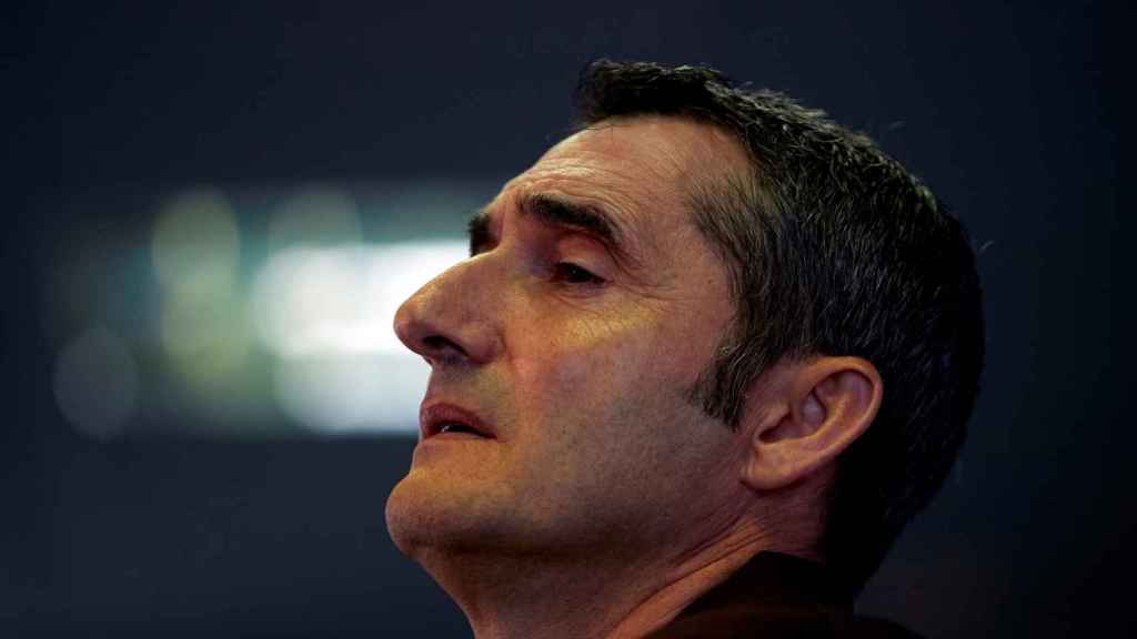 Una foto de Ernesto Valverde durante una rueda de prensa / EFE