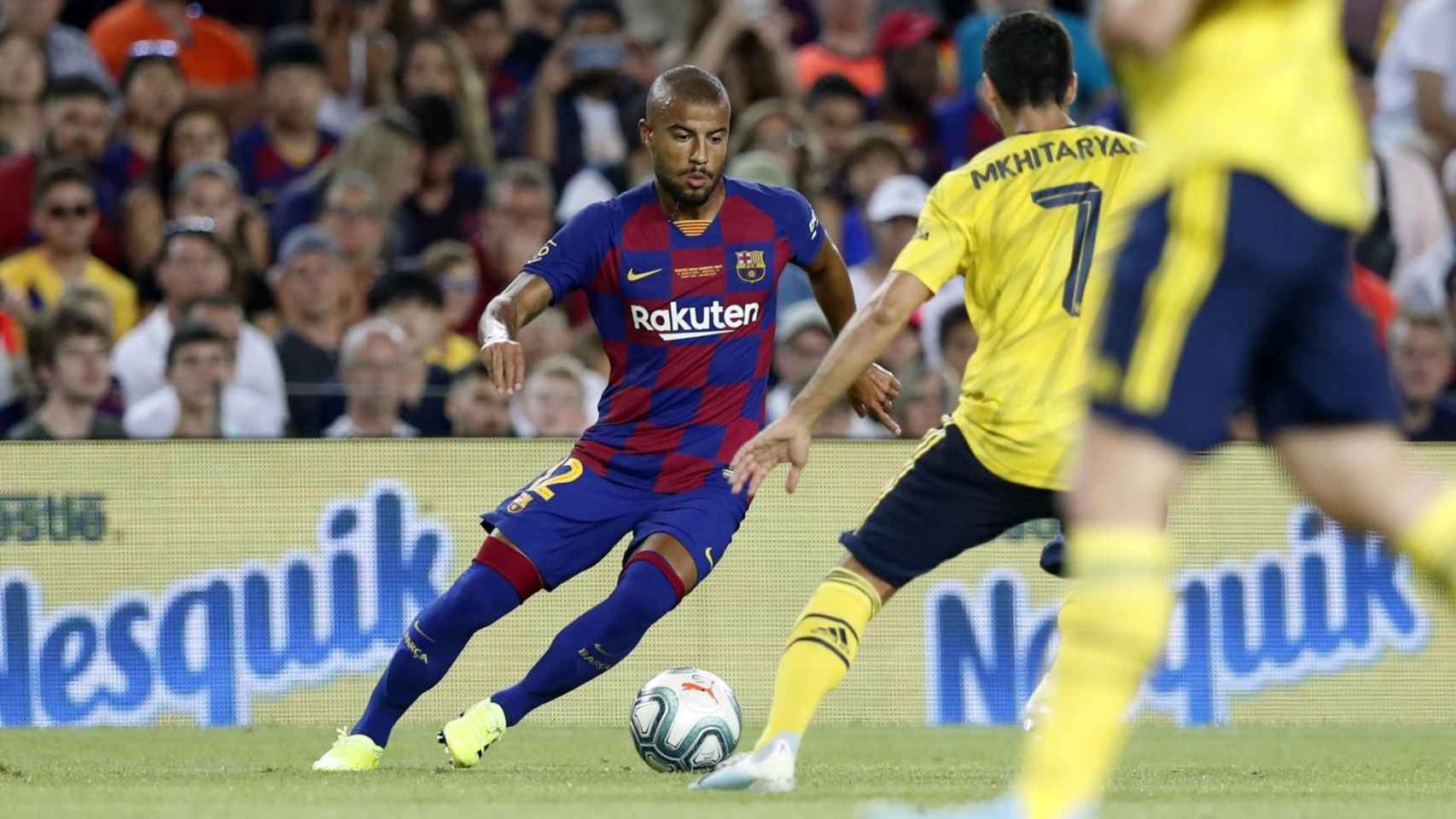 Rafinha, en el partido contra el Arsenal / FC Barcelona