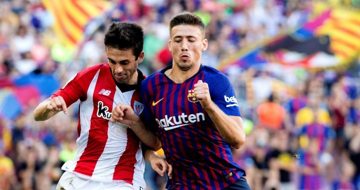 Una foto de Lenglet en una disputa frente al Athletic Club / EFE