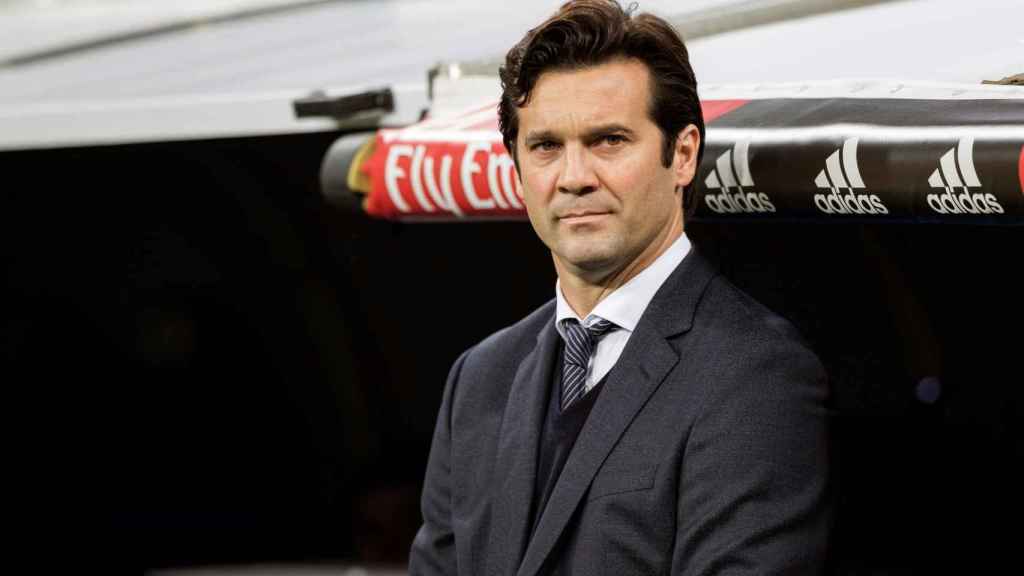 Una foto de Santiago Solari en el Santiago Bernabéu / EFE