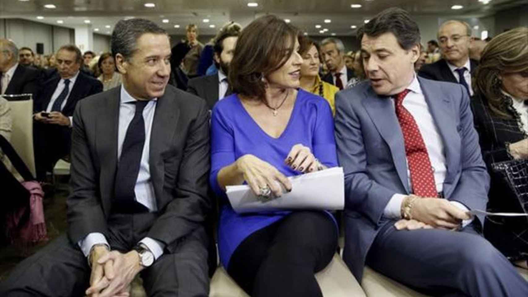 Eduardo Zaplana, junto a Ana Botella e Ignacio González