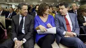 Eduardo Zaplana, junto a Ana Botella e Ignacio González