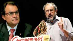 El presidente de la Generalitat y de CDC, Artur Mas, y el cabeza de lista de la CUP el 27S, Antonio Baños / FOTOMONTAJE DE CG
