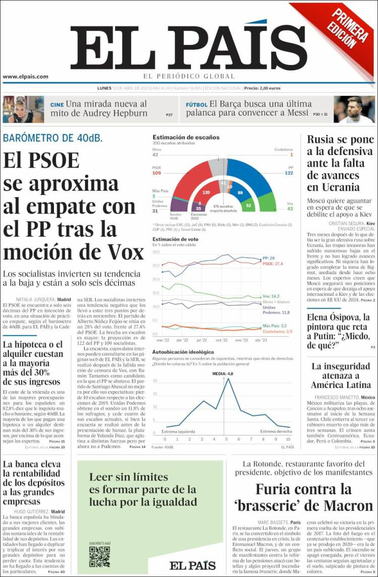 El país 10 de abril de 2023