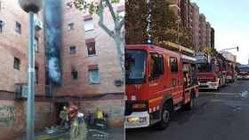 Incendio en un edificio de Badalona / BOMBERS