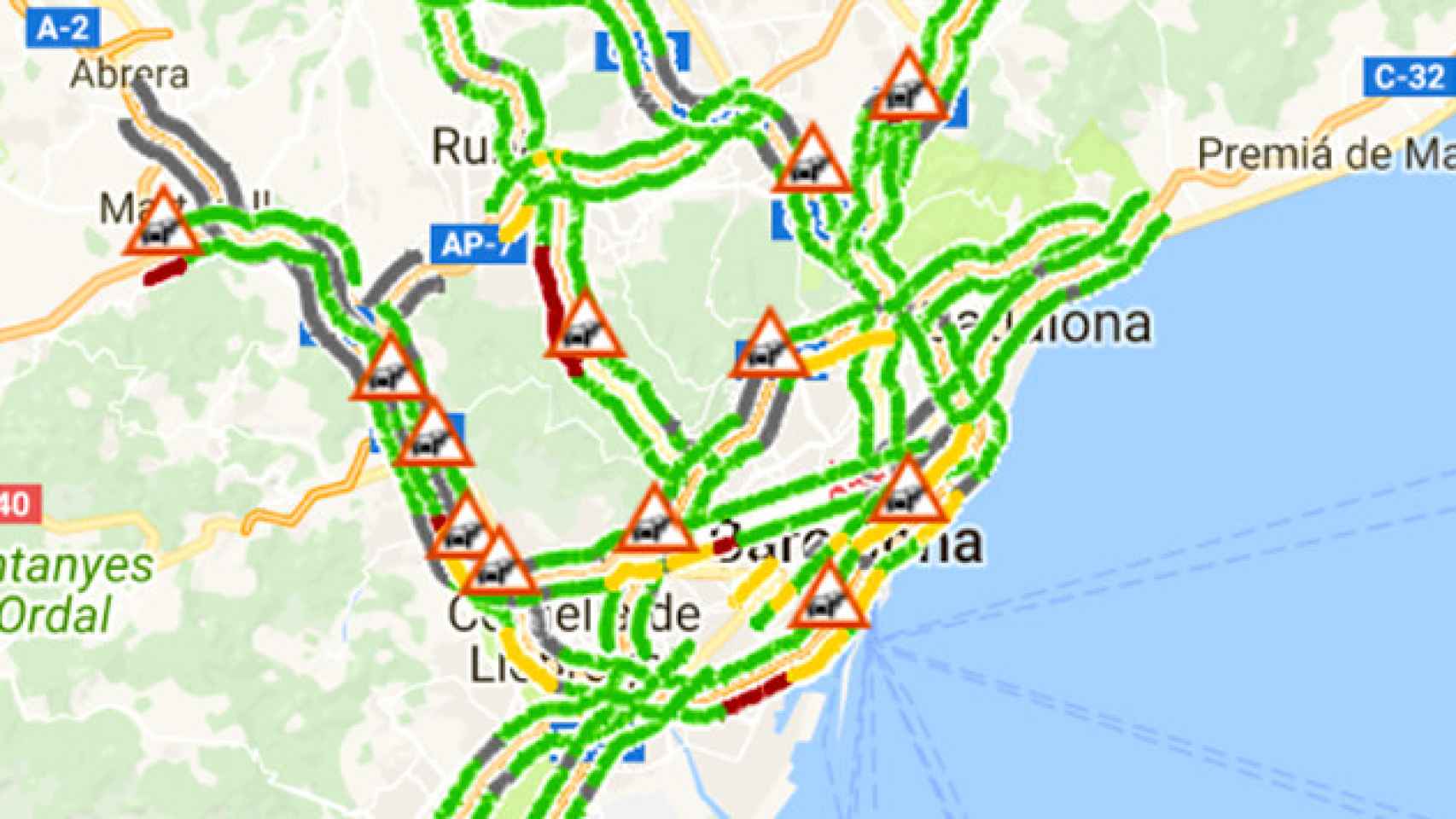 Colas en los accesos de Barcelona, intensificadas por el control antiterrorista / CG