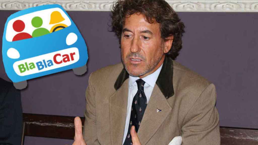 Álvaro de Marichalar, junto al logo de BlaBlaCar / FOTOMONTAJE CG