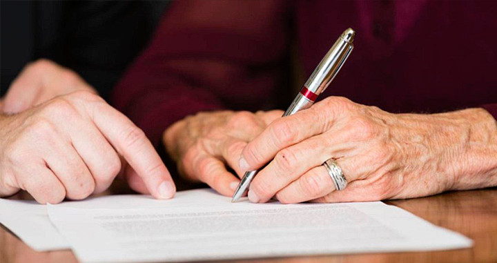 Firma de un testamento