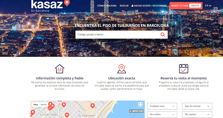 Imagen del portal inmobiliario Kasaz, que ha lanzado una ronda de financiación / CG