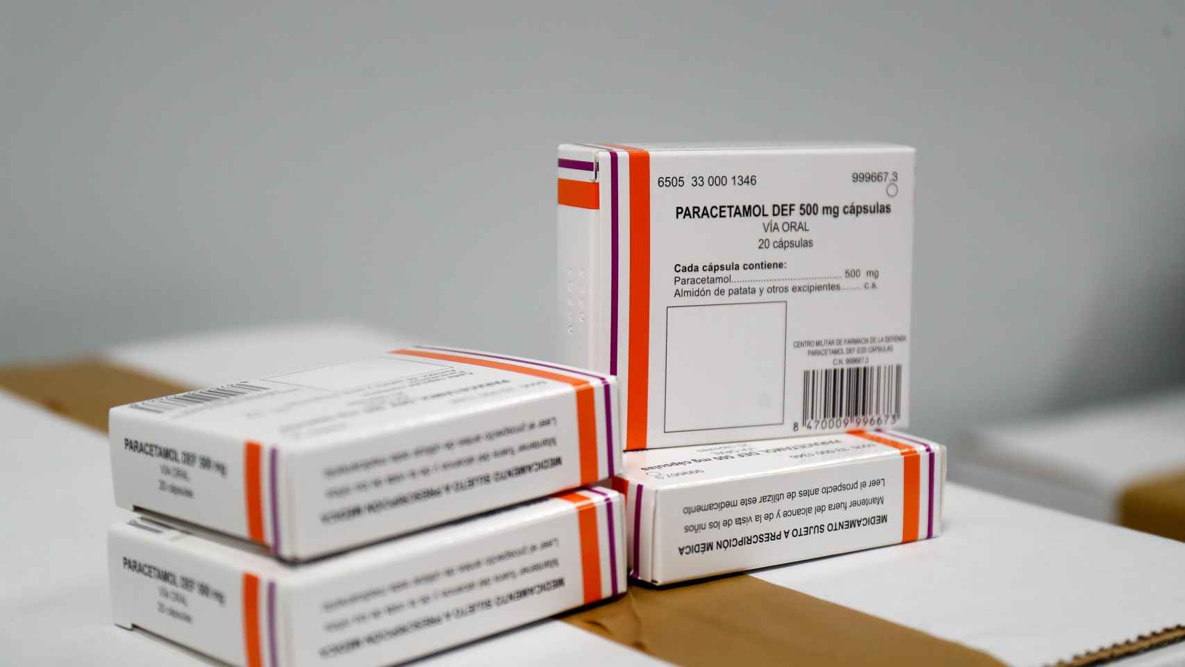 Cajas de paracetamol / EP