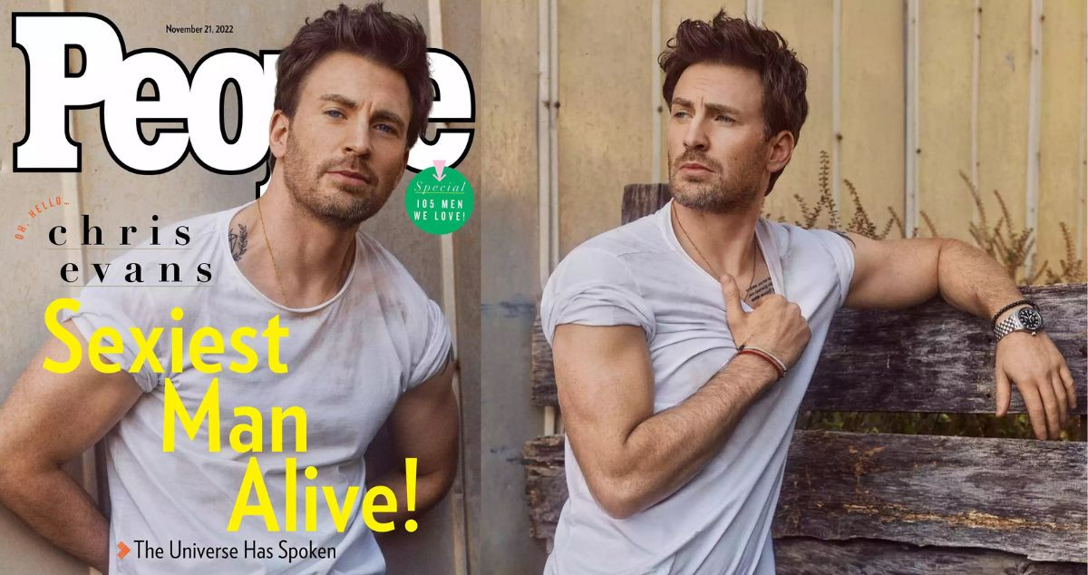 El actor Chris Evans para 'People'