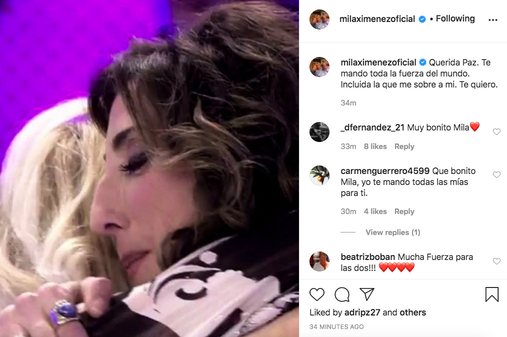 Mila Ximénez llora la muerte del marido de Paz Padilla / INSTAGRAM