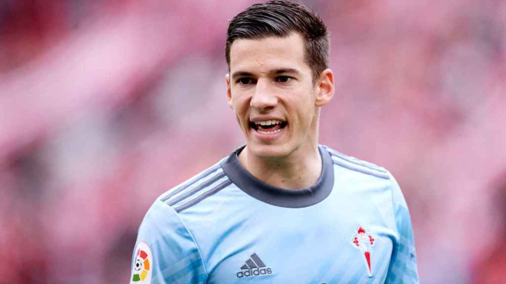 El futbolista Santi Mina durante su etapa en el Celta